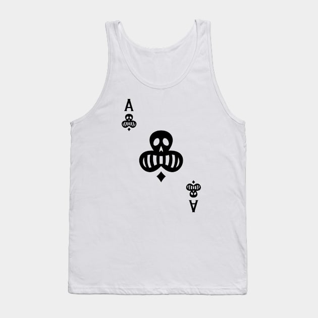 Easy Halloween Playing Card Costume: Ace of Clubs Tank Top by SLAG_Creative